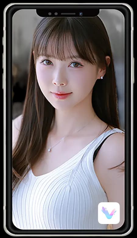 재택 여성알바 VIVID 영상통화 앱 화면